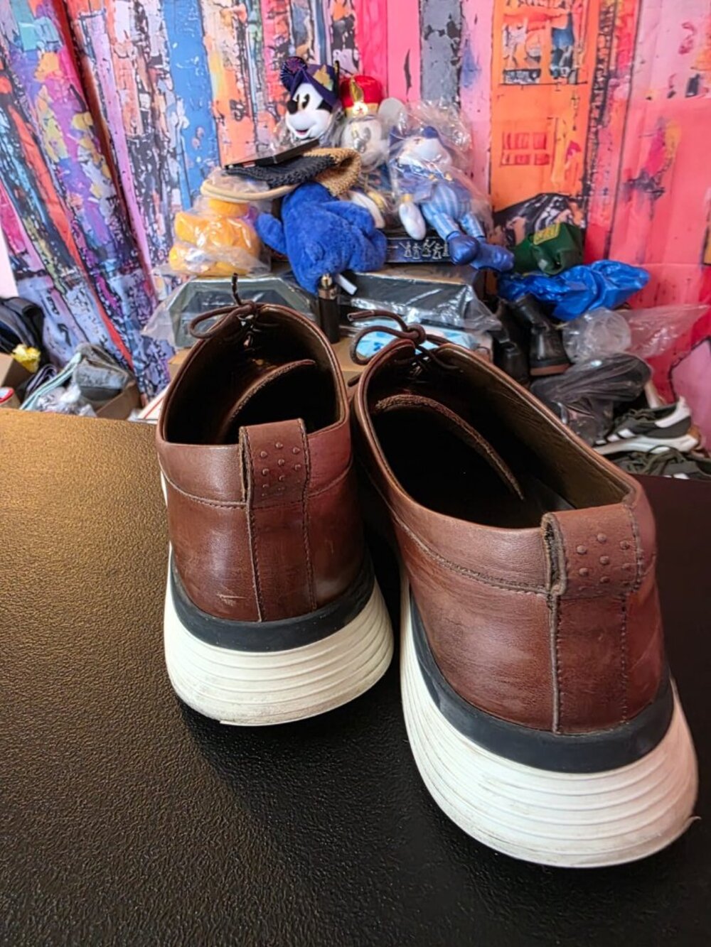 Wolf and Shepherd Crossover Longwing Oxfords Mens (11-1/2 M) Brown Leather Dress - Picture 2 of 5